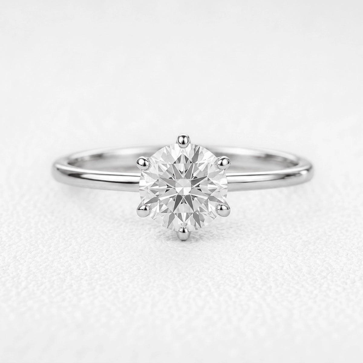 Genevieve’s Eternity | Classic Round Diamond Solitaire Engagement Ring