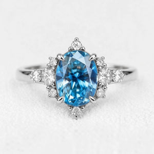 Carlotta’s Nocturne | 2CT Oval Sapphire Engagement Ring