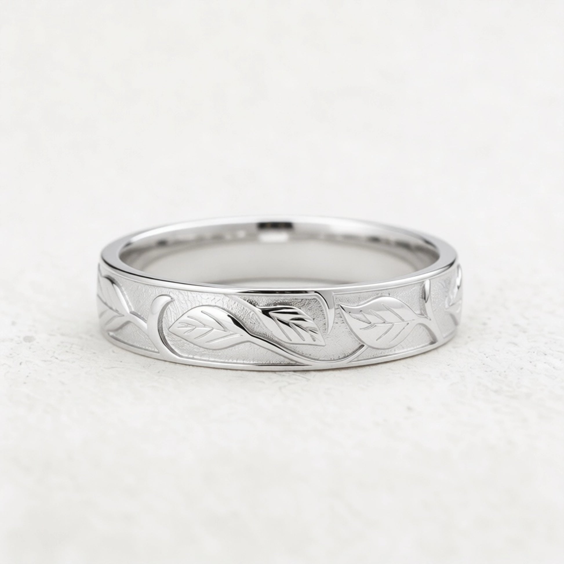 Apollo’s Laurel | Men’s Wedding Band.