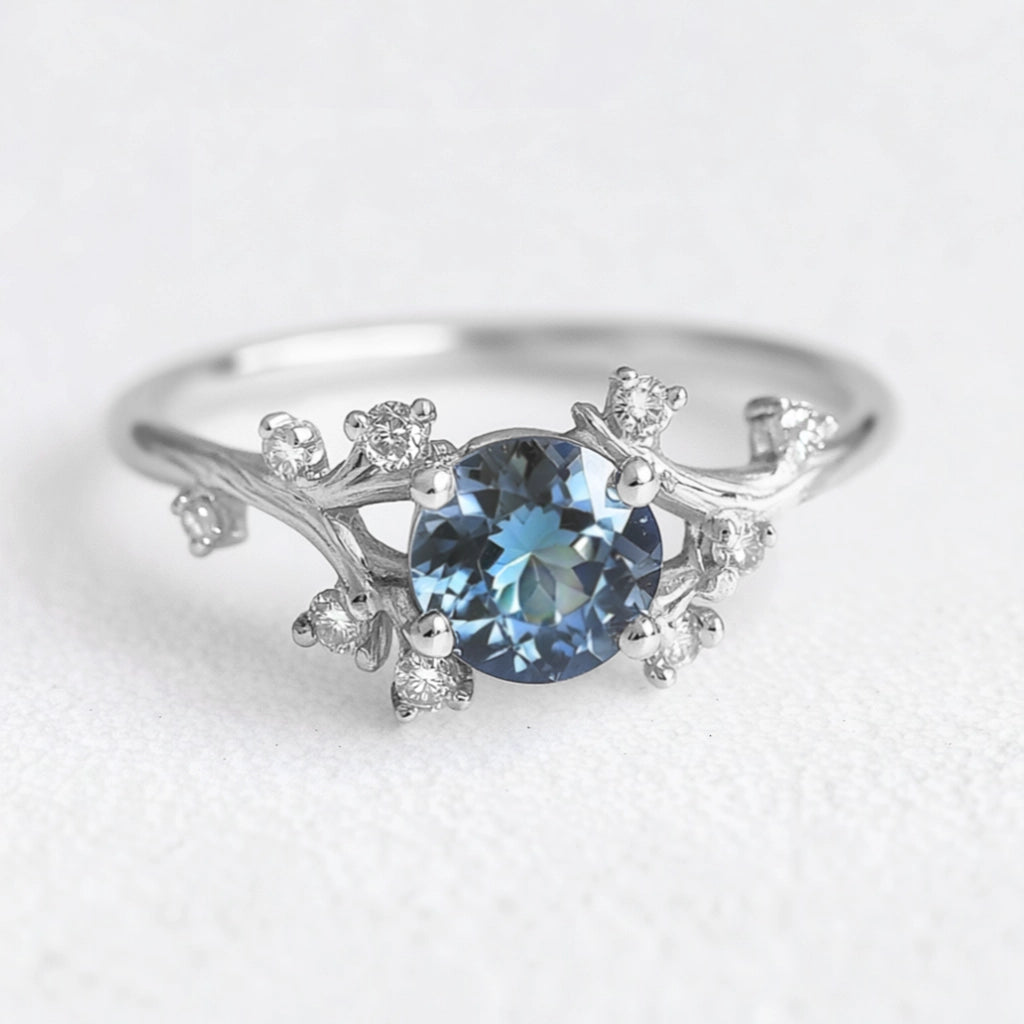 Hera’s Twine | Blue Sapphire Twig Engagement Ring.