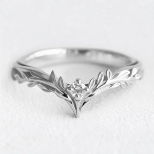 Angel’s Garden | Diamond Leaf Wedding Band