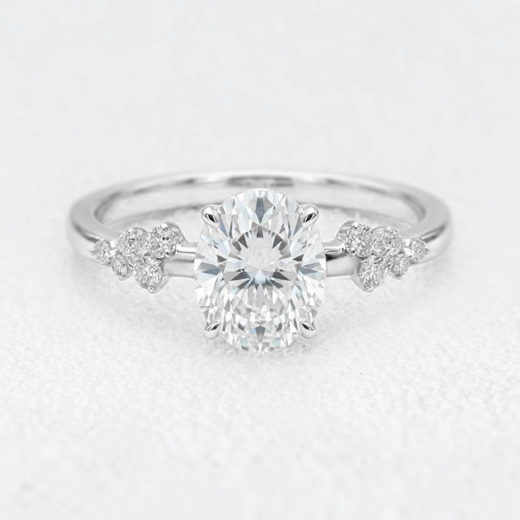 Nova’s Radiance | 2CT Oval Cut Diamond Engagement Ring.