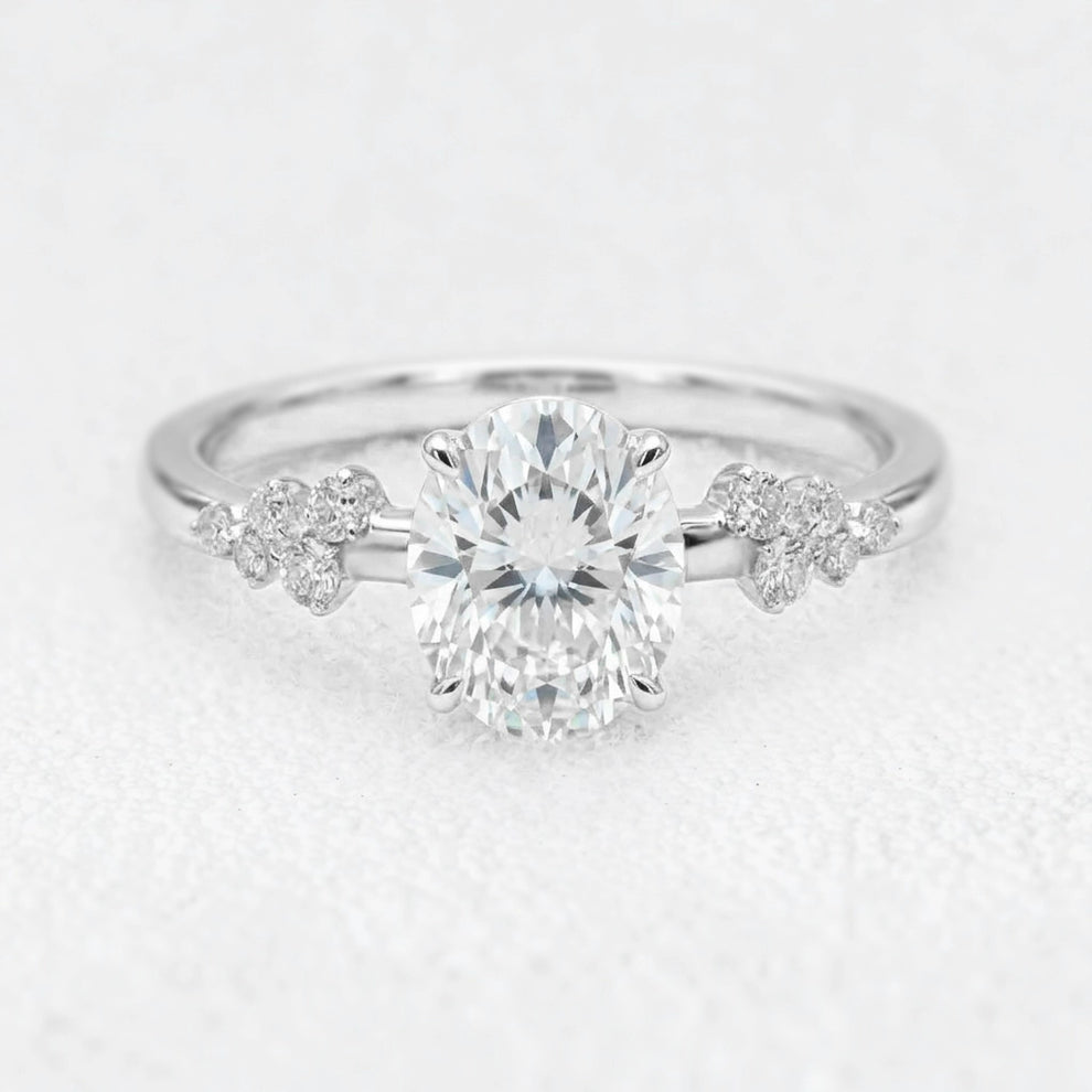 Nova’s Radiance | 2CT Oval Cut Diamond Engagement Ring.