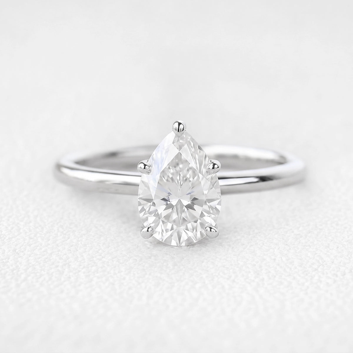 Cordelia’s Lumière | 1CT Pear Diamond Classic Solitaire Engagement Ring
