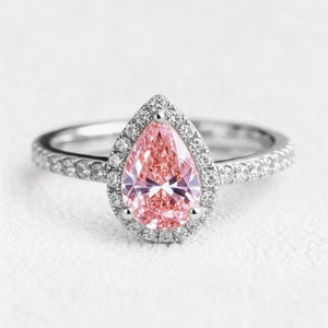 Stella’s Spark | 3CT Pear Cut Pink Sapphire Engagement Ring