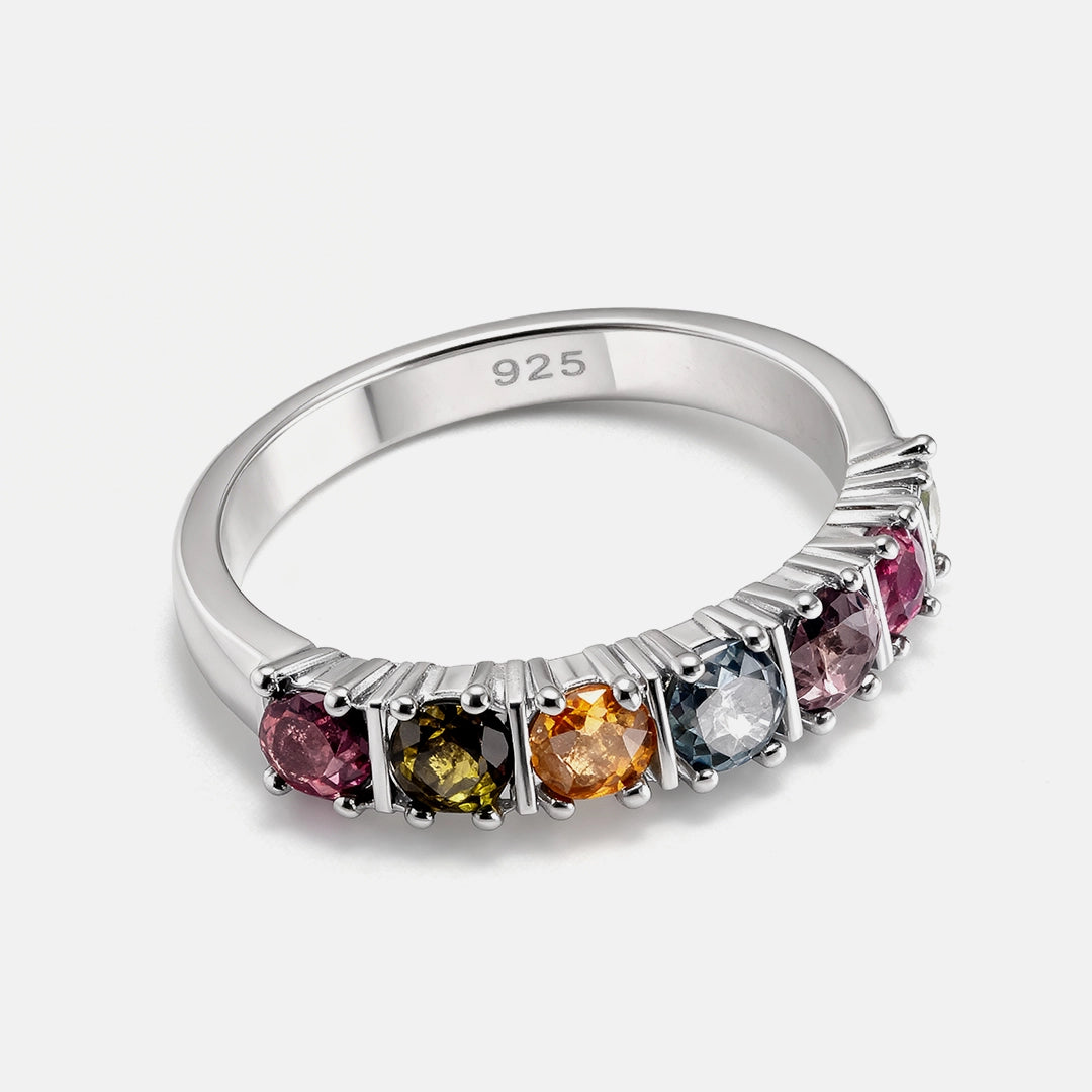 Minimal Tourmaline Stacking Ring.