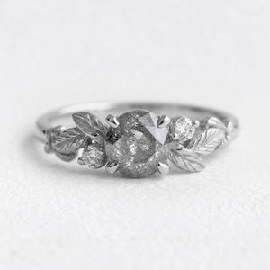 Flora’s Vine | Salt and Pepper Diamond Engagement Ring.