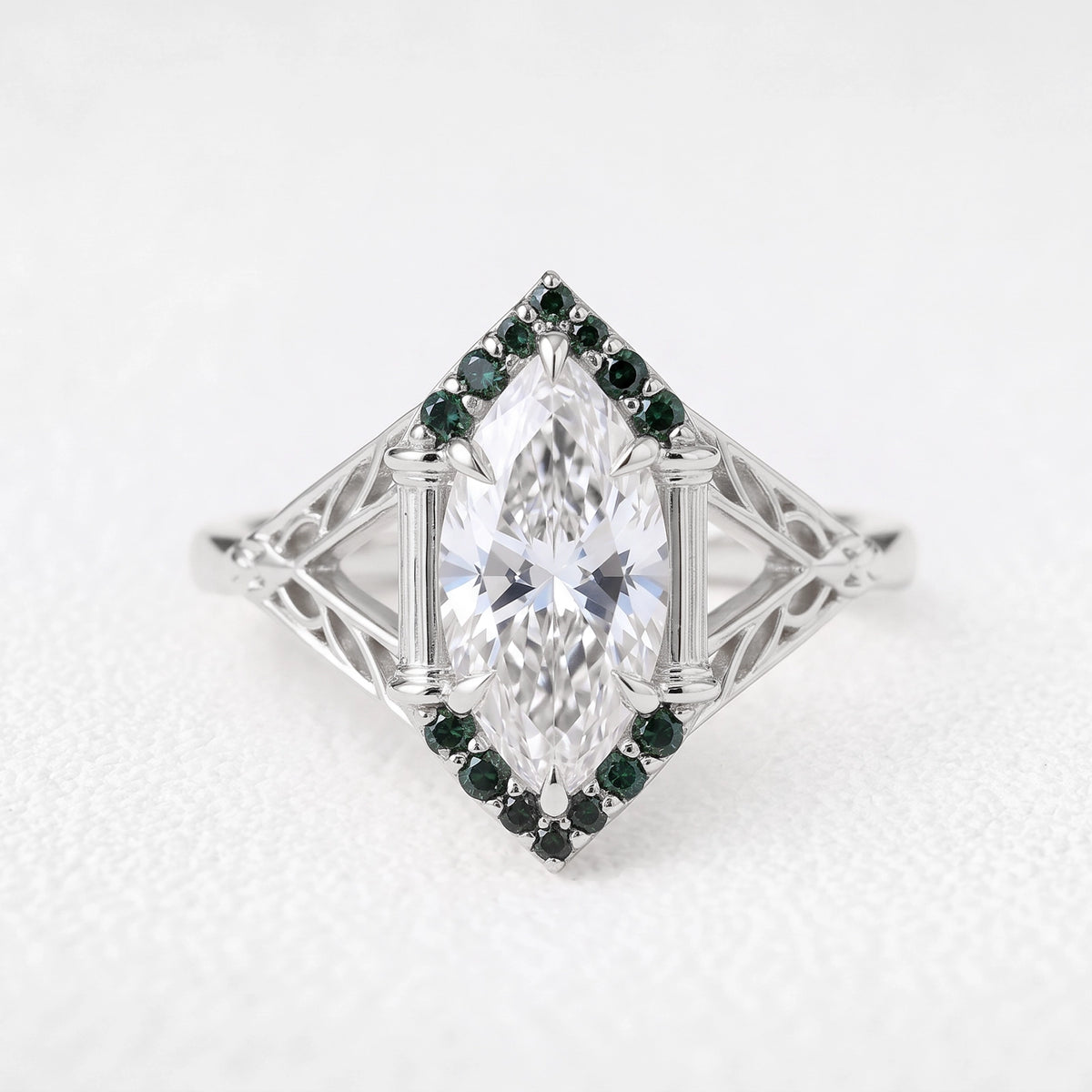 Ariadne’s Labyrinth | 2CT Marquise Diamond Ajouré Engagement Ring