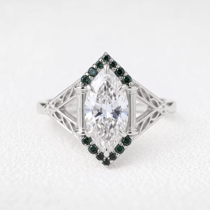 Ariadne’s Labyrinth | 2CT Marquise Diamond Ajouré Engagement Ring