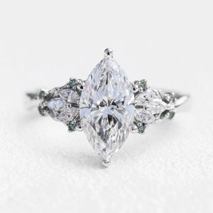 Aurora Twine | Marquise Diamond Ring with Vine Setting.