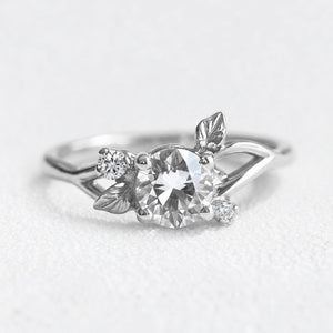 Frostfall Tracery Salt and Pepper Diamond Engagement Ring