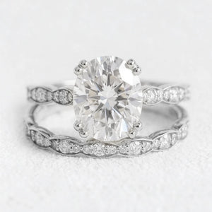Grace’s Radiance | 3CT Oval Diamond Bridal Set 2pcs