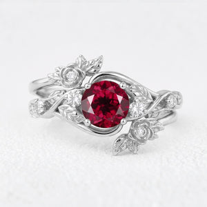 Scarlett’s Bloom | Round Ruby Bridal Duo