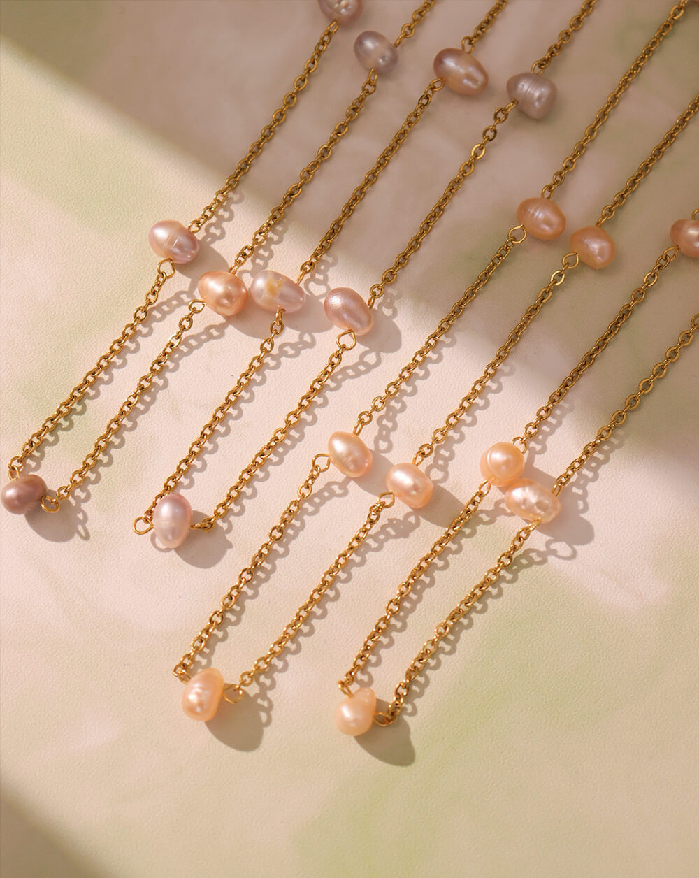 Elegant Blush Pink Freshwater Pearl Collar Necklace