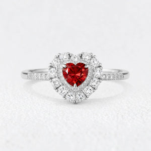 Eleonora’s Crown | Radiant Ruby Halo Engagement Ring