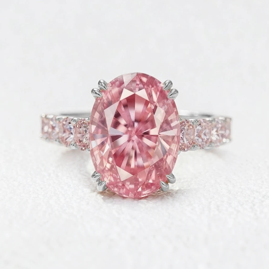 Isabella’s Promise | 3CT Oval Vintage Pink Sapphire Engagement Ring