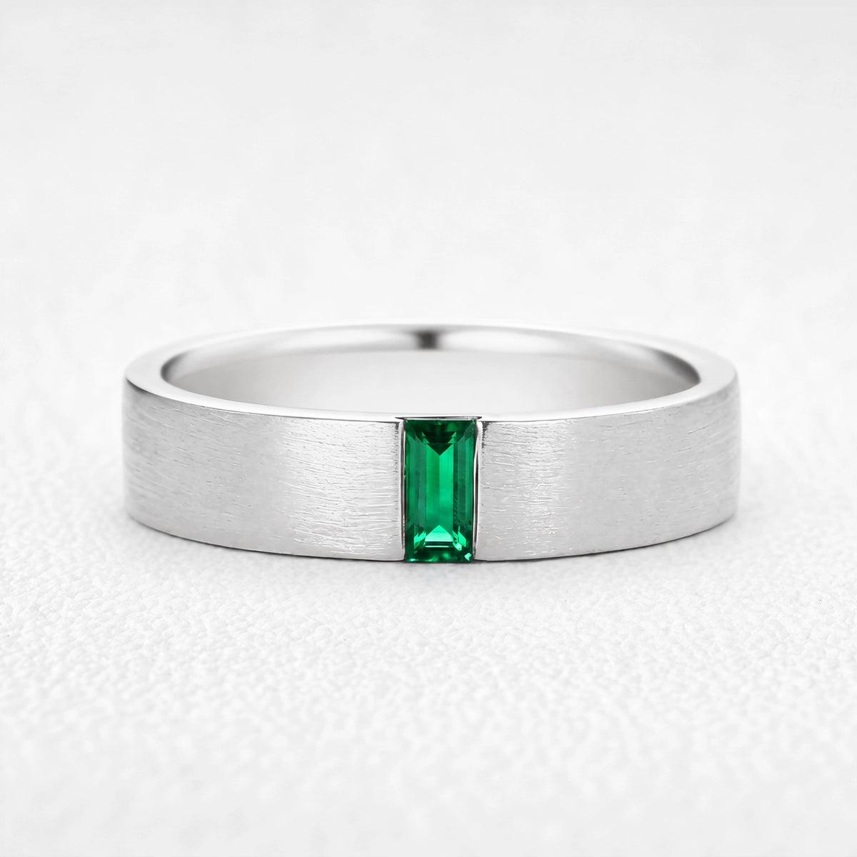 Marcus‘s Keystone | Brushed Emerald Men’s Band
