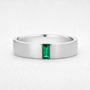 Marcus‘s Keystone | Brushed Emerald Men’s Band