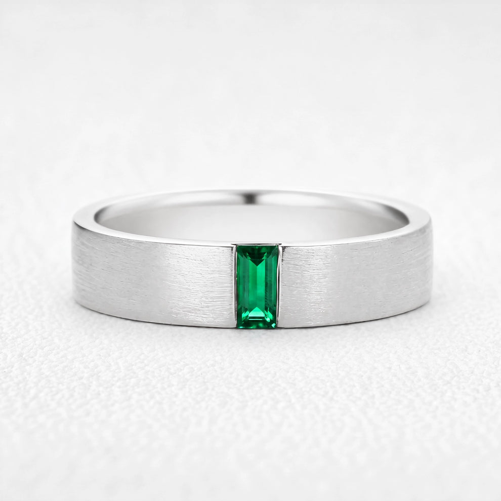 Marcus‘s Keystone | Brushed Emerald Men’s Band