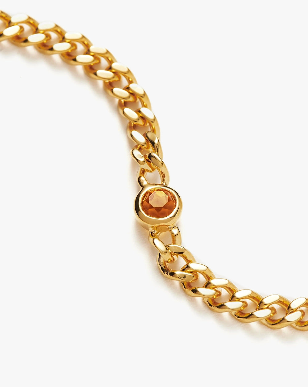 November Birthstone Chain Bracelet | 18K Gold Plated Vermeil/Citrine.