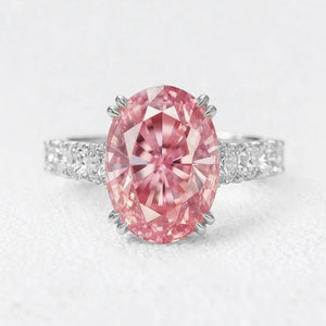 Camilla's Sonnet | 5CT Oval Pink Sapphire Solitaire Engagement Ring