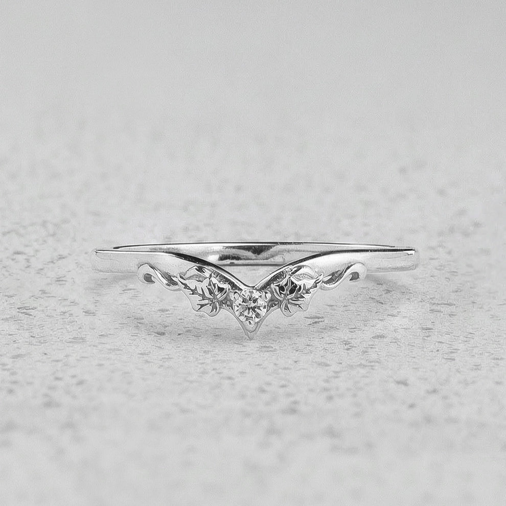 Sylvie’s Wedding Pair | His Ivy Band & Her Diamond Ring.