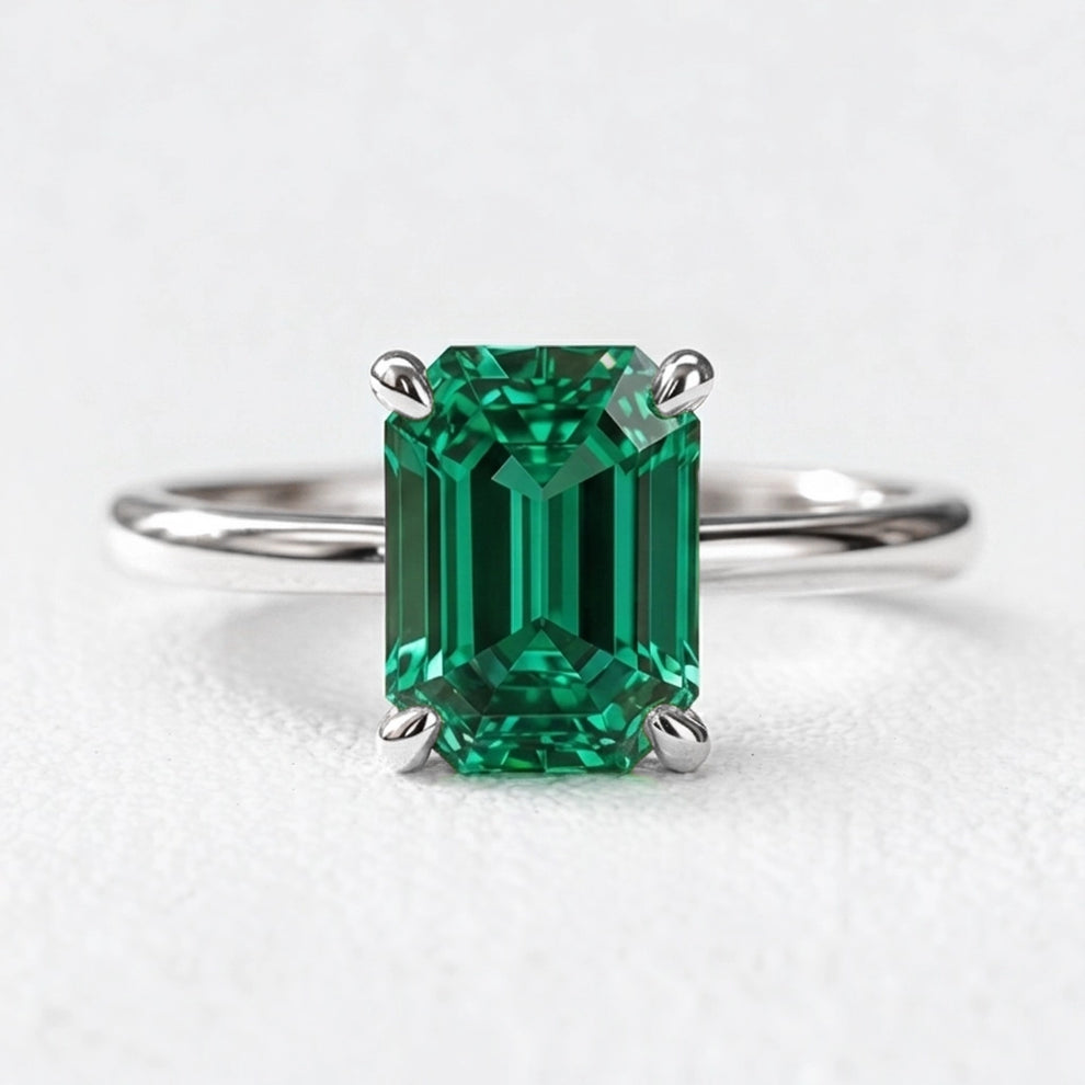 Celia’s Velvet | 3CT Vintage Emerald Engagement Ring.