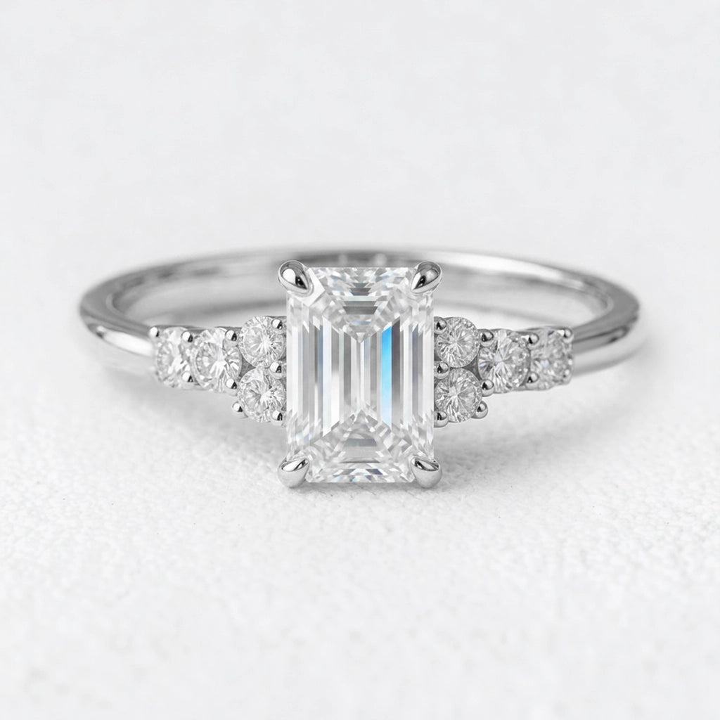 Celia’s Epoch | 2CT Emerald Cut Diamond Solitaire Engagement Ring