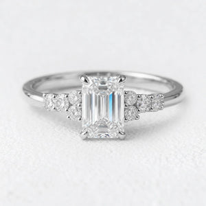 Celia’s Epoch | 2CT Emerald Cut Diamond Solitaire Engagement Ring