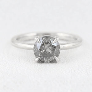 Astrid’s Stardust | 1.5CT Round Salt & Pepper Diamond Solitaire Engagement Ring