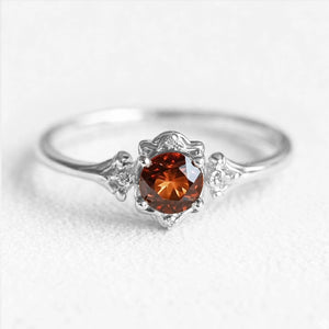 Scarlett’s Ember | Vintage Garnet Engagement Ring