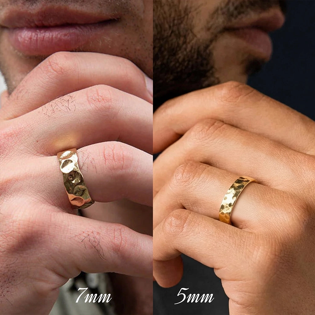 Titan Flow | Wide Liquid Gold Men’s Wedding Band.