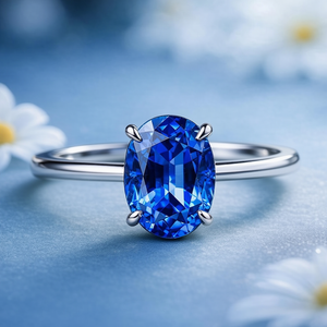 The Glacial Tarn | Elara‘s Oval Blue Sapphire Ring.