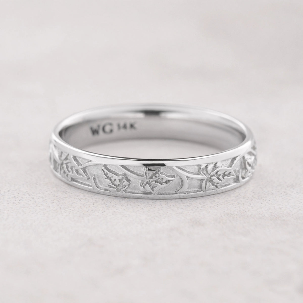Atlas Vine | Ivy Classic Engraved Men's Wedding Band.