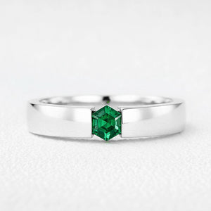 Arthur’s Legacy | Hexagon Emerald Tension Set Men‘s Band