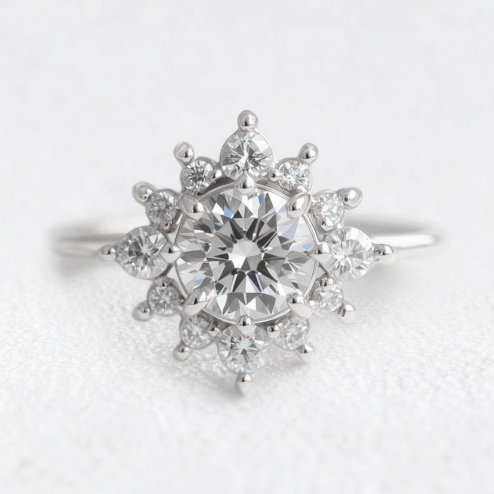 Astra Memoria | Lab Grown Diamond Halo Engagement Ring.