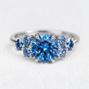 Luciana’s Evermore | 1CT Round Blue Sapphire Engagement Ring