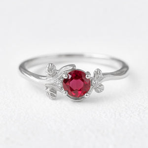 Vivienne’s Twig | Round Ruby Engagement Ring