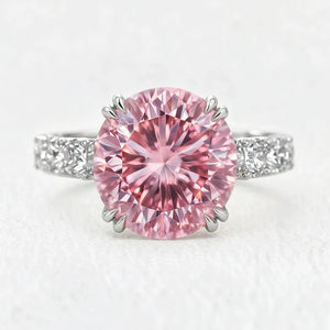 Alexandra’s Luminary | 3CT Vintage Pink Sapphire Solitaire Engagement Ring