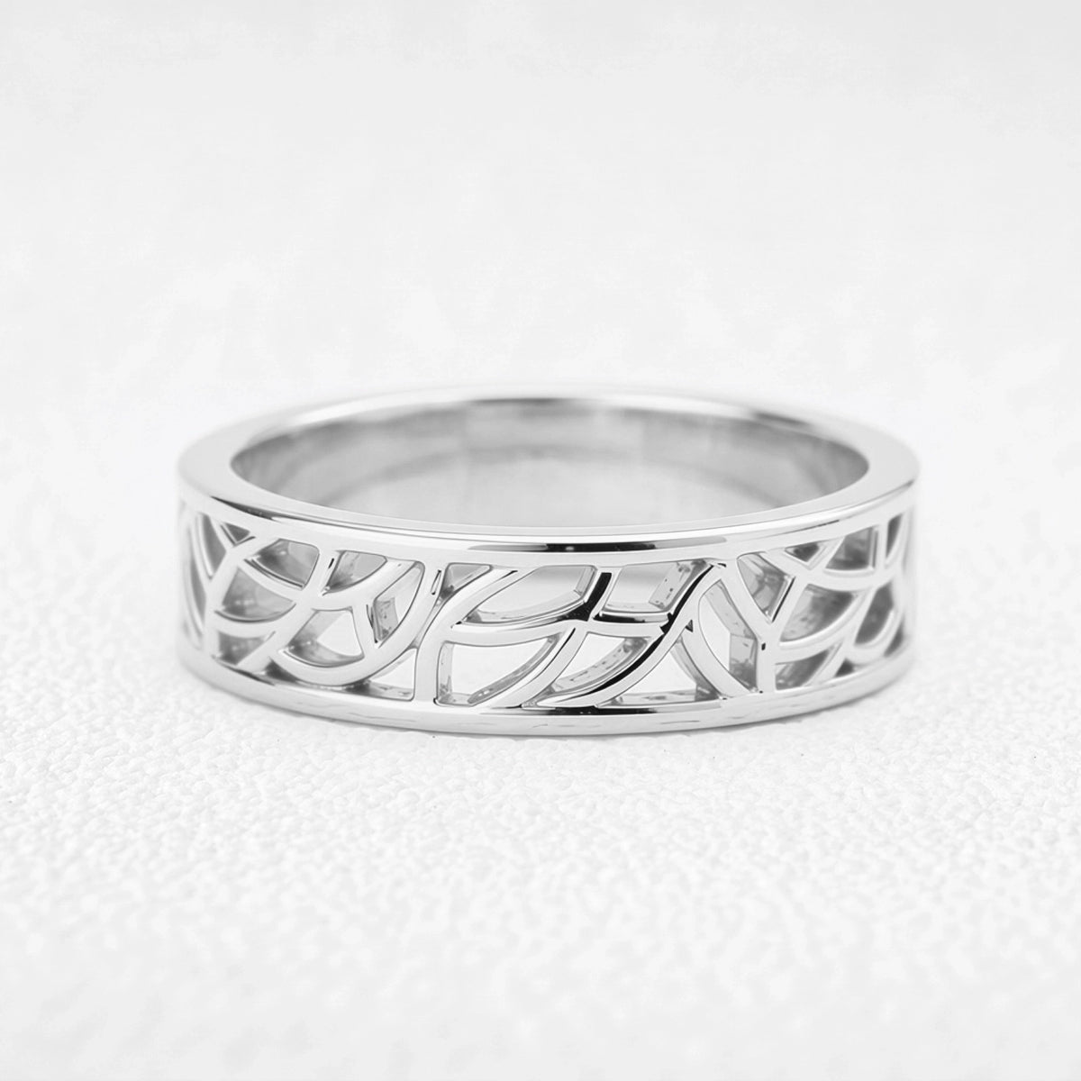 Ariel’s Vault | Unisex Interwoven Arch Wide Band