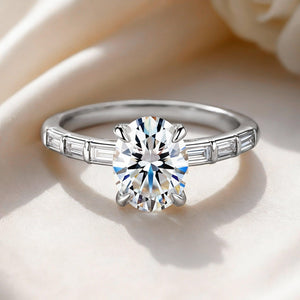 Lyra’s Lumina | 2CT Oval Cut Moissanite Ring.