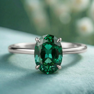 The Forest Pool | Elara‘s Oval Green Gem Ring.