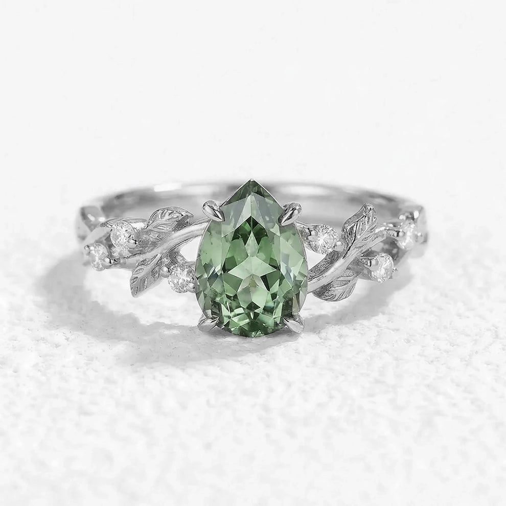 Sylvie’s Keepsake | Green Sapphire Vine Engagement Ring.