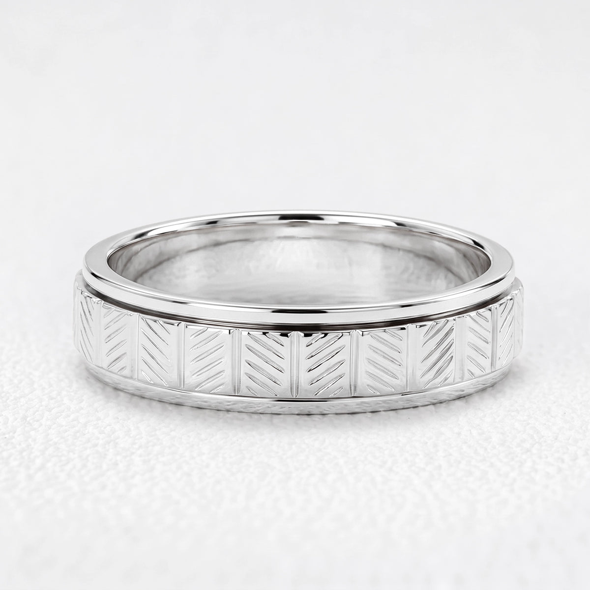 Orion's Forge | Herringbone Textured Men's Band