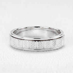 Orion's Forge | Herringbone Textured Men's Band