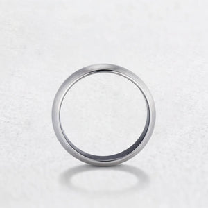 Atlas Vaulted | Architectural Brushed Men's Wedding Band.