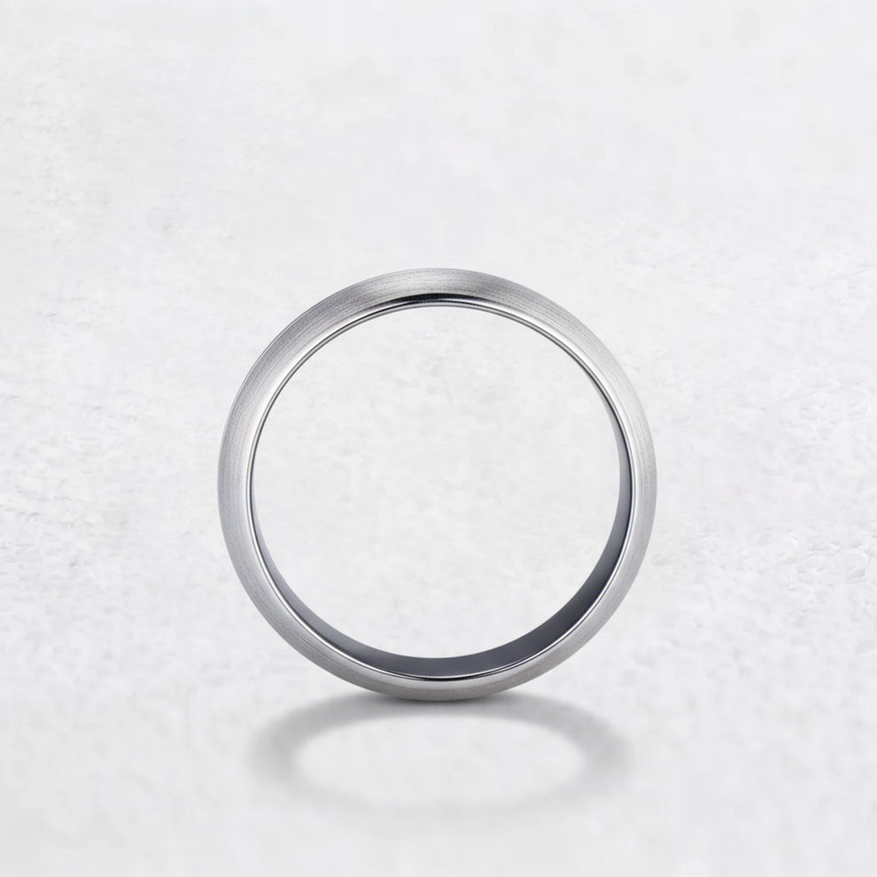 Atlas Vaulted | Architectural Brushed Men's Wedding Band.