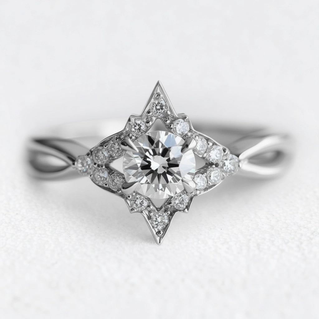 Venus’s Gleam | Astra Diamond Gold Engagement Ring.