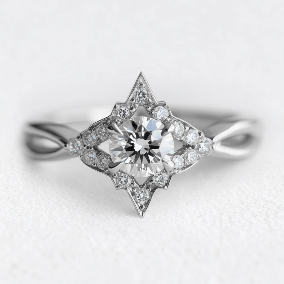 Venus’s Gleam | Astra Diamond Gold Engagement Ring.