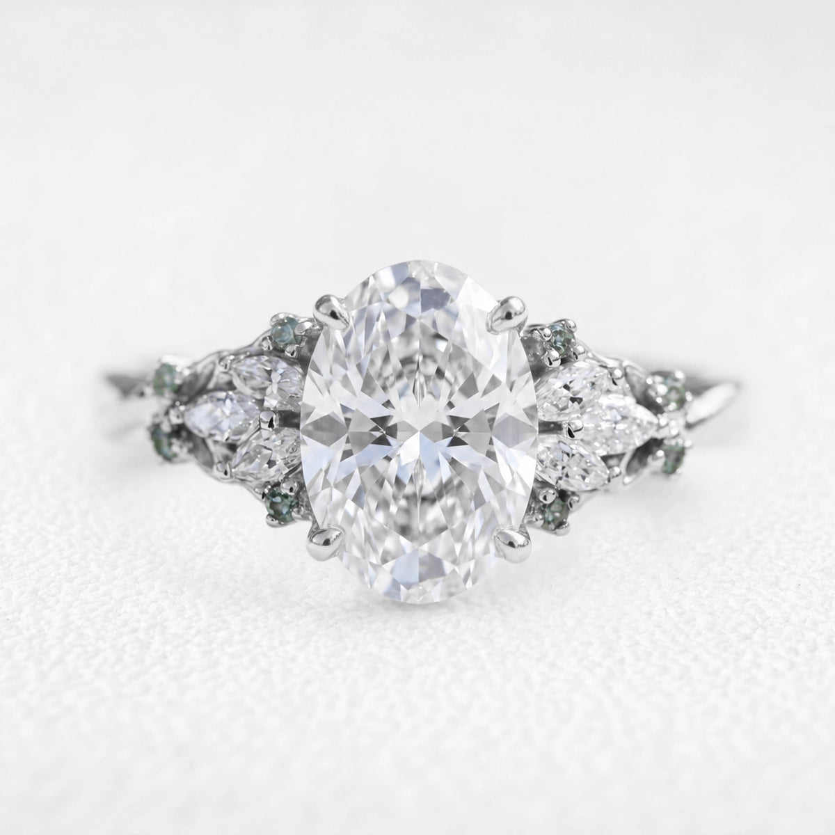 Eleonora’s Radiance | 2CT Oval Diamond Vintage Engagement Ring